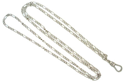 Pendant Watch Chain Figaro Sterling