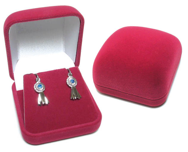 Cas-Ker Nylon Flock Jeweler's Gift Box