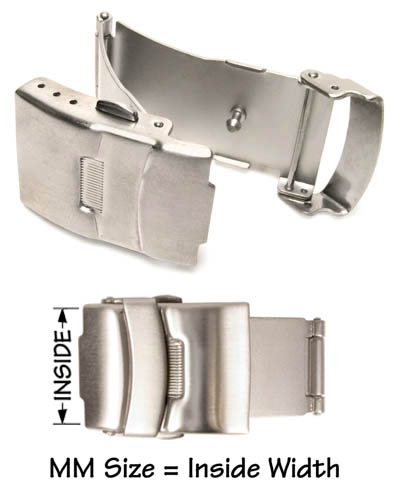Individual double push button clasp with safety