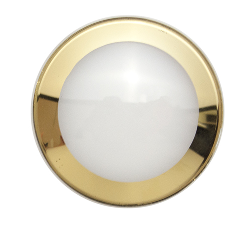 GED Domed Crystal Gold Trim